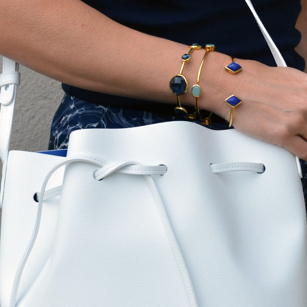 rocksbox bracelets mansur gavriel handbag white blue