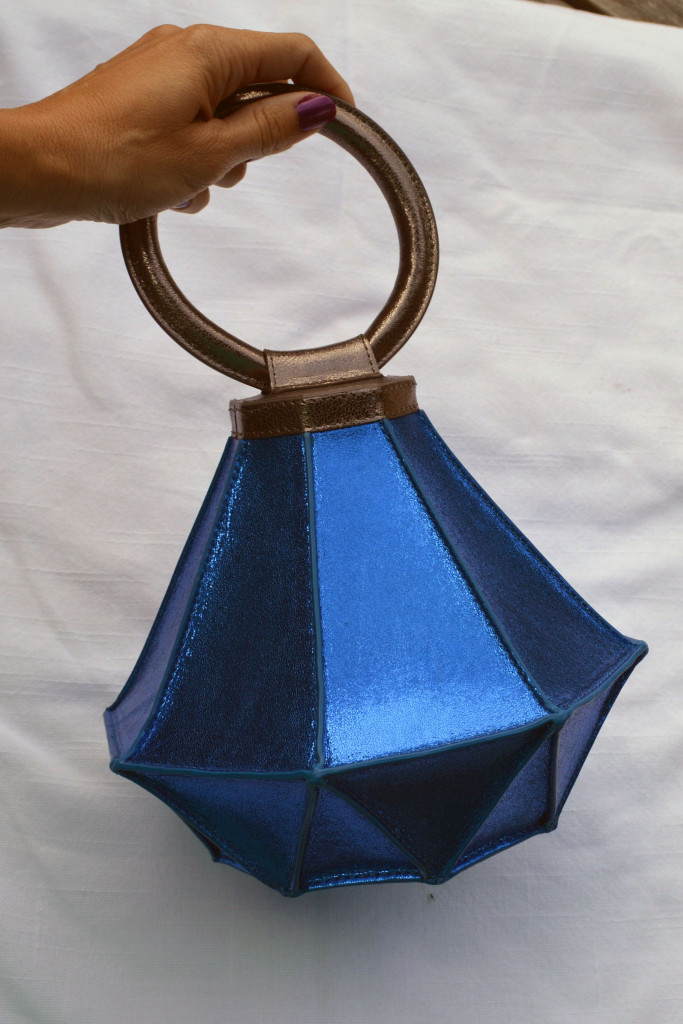 blue diamond ring handbag