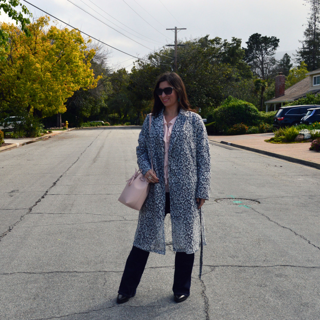 how to style a lace trench coat for spring