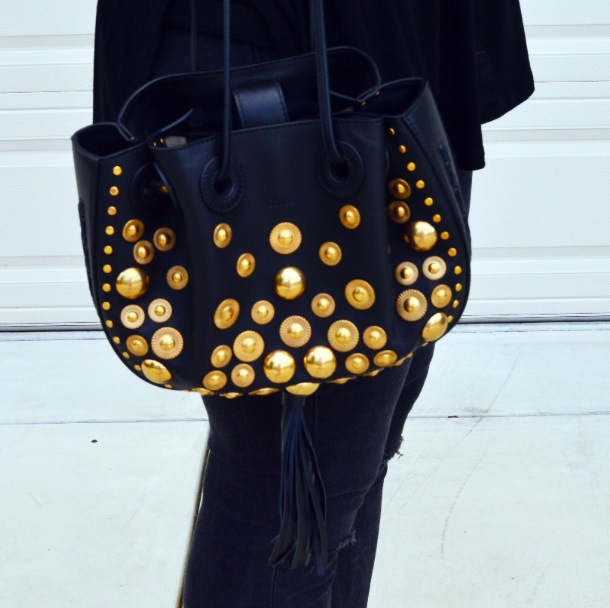 black chloe inez handbag for girls night out