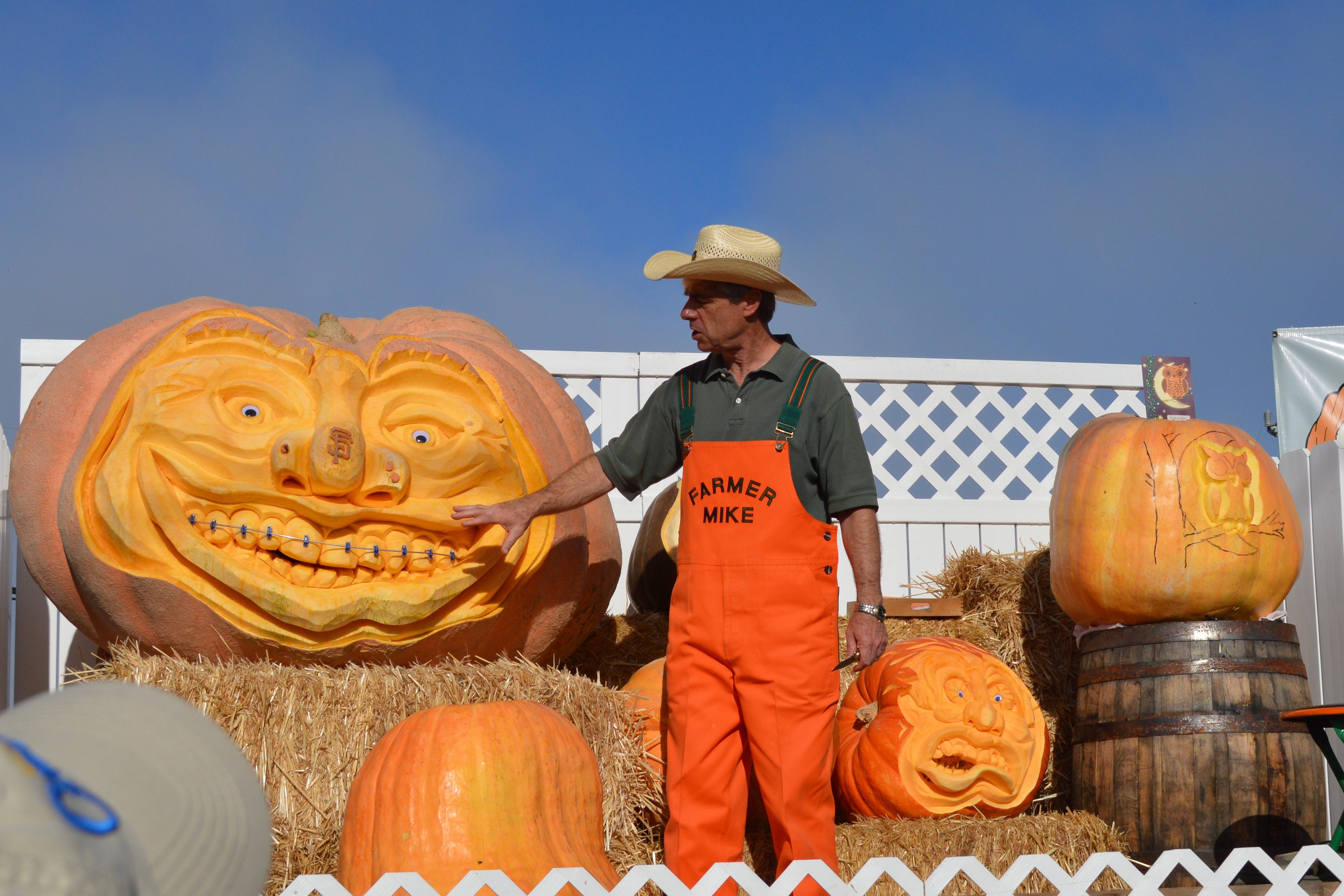 Half Moon Bay Pumpkin Festival, pictured from top: Farmer Mike and his famo...