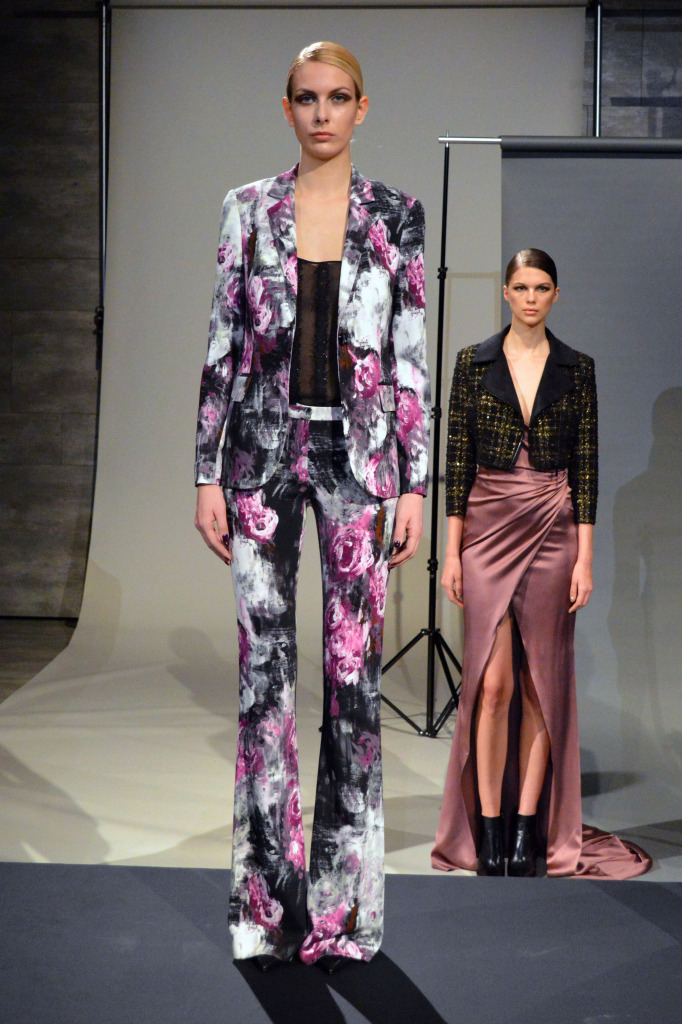 jay godfrey floral suit