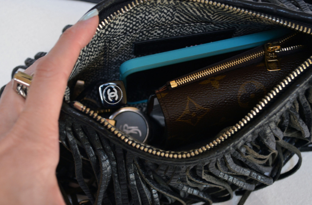 rebecca minkoff finn clutch what fits inside