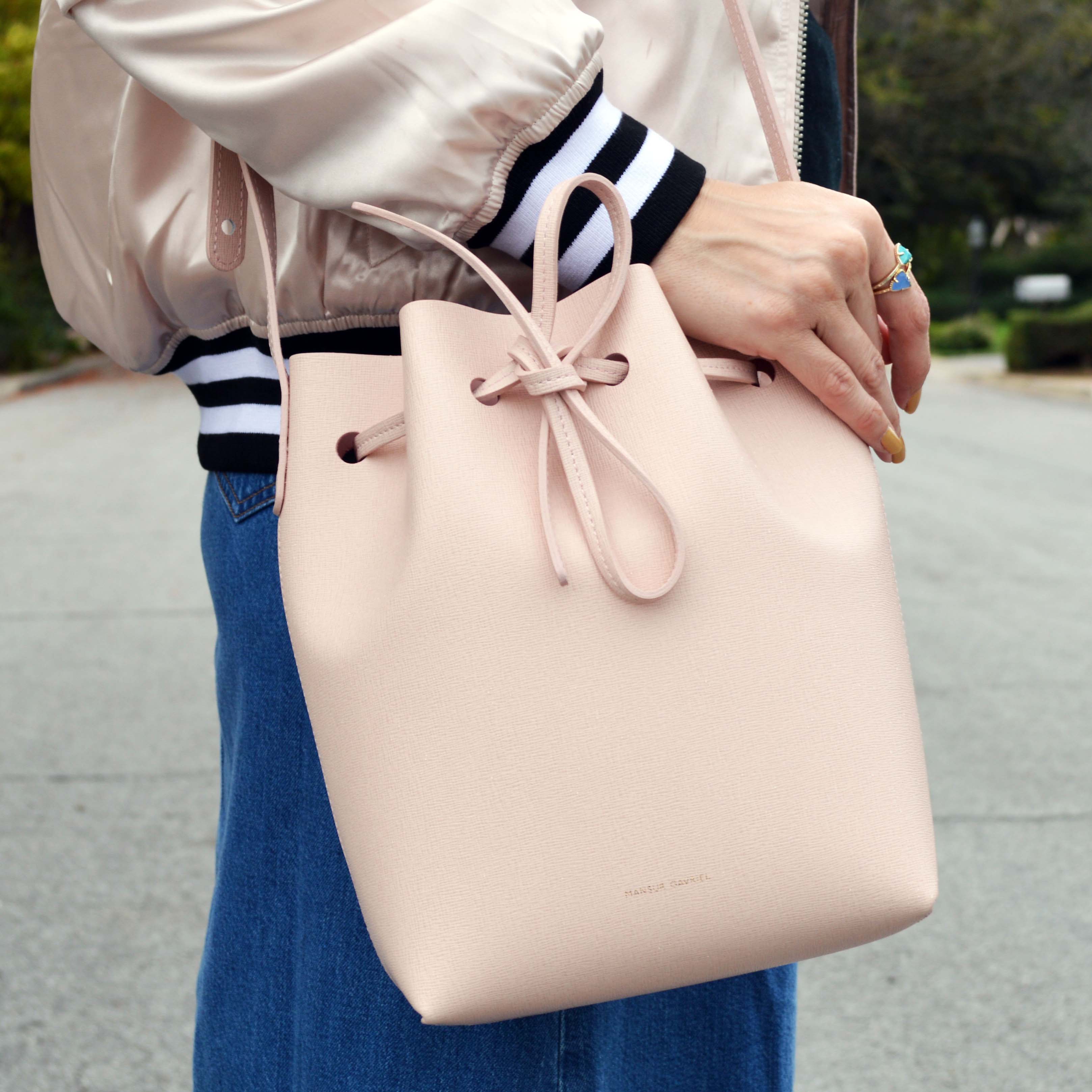 mansur gavriel pink mini bucket bag – Bay Area Fashionista