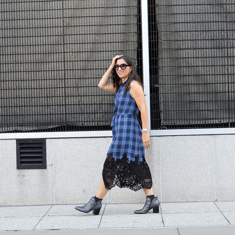 Plaid and lace New York Fashion Week street style – Bay Area Fashionista