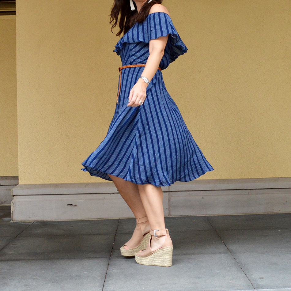 how to style an off the shoulder dress