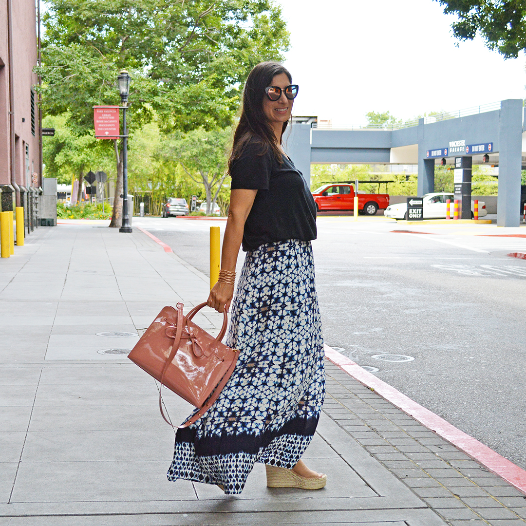 Girls weekend in a printed maxi skirt – Bay Area Fashionista