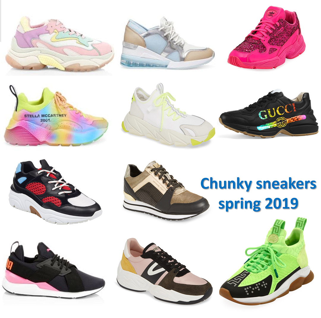 Chunky street sneakers for spring 2019 